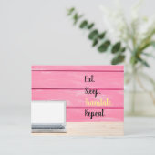 食べ、スリープ、翻訳、ポストカードの繰り返し ポストカード (スタンド正面)