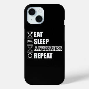 食べ.眠れ。アンティーク。繰り iPhone 15ケース