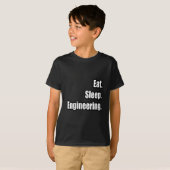 食べ.眠れ。エンジニアリング。 Tシャツ (正面フル)