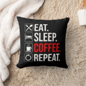 食べ.眠れ。コーヒー.繰り クッション (ブランケット)