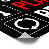 食べ.眠れ。チェッ遊ス。繰り ポスター (角)