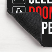 食べ.眠れ。ドームスクロール。繰り マウスパッド (コーナー)