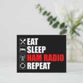 食べ.眠れ。ハムラジオ。繰り ポストカード (スタンド正面)