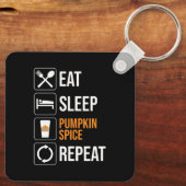 食べ.眠れ。パンプキンスパイス。繰り キーホルダー (裏面)