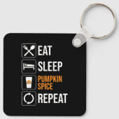 食べ.眠れ。パンプキンスパイス。繰り キーホルダー (裏面)
