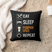 食べ.眠れ。パンプキンスパイス。繰り クッション (ブランケット)