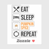 食べ.眠れ。パンプキンスパイス。繰り シール (シート)