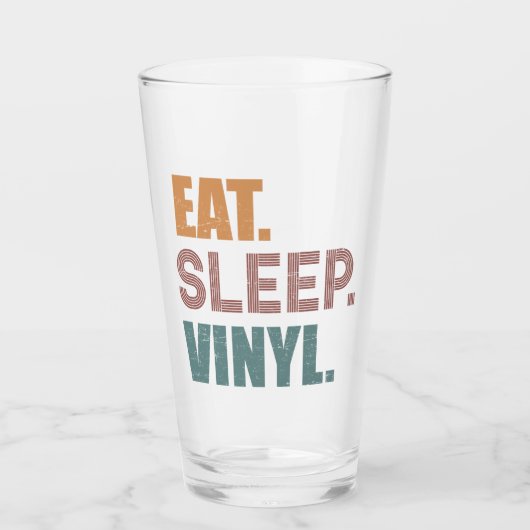 食べ.眠れ。ビニール。 タンブラーグラス (正面)