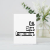 食べ.眠れ。プログラミング。 ポストカード (スタンド正面)