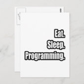 食べ.眠れ。プログラミング。 ポストカード (正面/裏面)