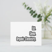 食べ.眠れ。化学オーガニック。 ポストカード (スタンド正面)