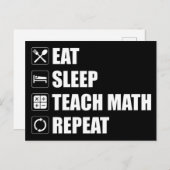 食べ.眠れ。教え数。繰り ポストカード (正面/裏面)