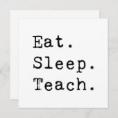 食べ.眠れ。教え. 招待状 (正面/裏面)