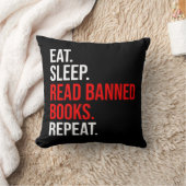 食べ.眠れ。本読を禁止。繰り クッション (ブランケット)