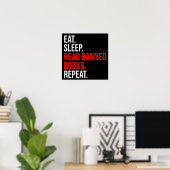 食べ.眠れ。本読を禁止。繰り ポスター (ホームオフィス)