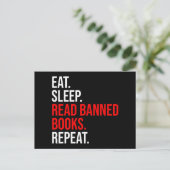 食べ.眠れ。本読を禁止。繰り ポストカード (スタンド正面)