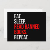 食べ.眠れ。本読を禁止。繰り ポストカード (正面/裏面)