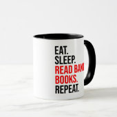 食べ.眠れ。本読を禁止。繰り マグカップ (正面右)