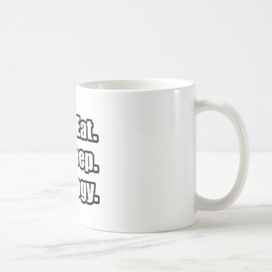 食べ.眠れ。泌尿器科。 コーヒーマグカップ (右)
