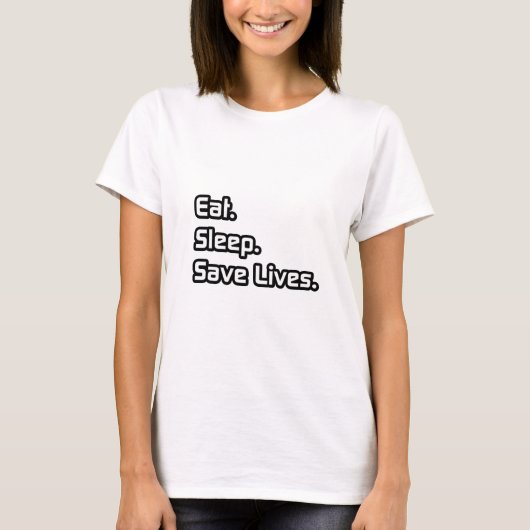 食べ.眠れ。生救きている。 Tシャツ (正面)