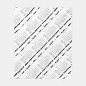 食べ...眠れ…統考え計（ベル曲線） フリースブランケット (正面)