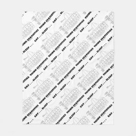 食べ...眠れ…統考え計（ベル曲線） フリースブランケット