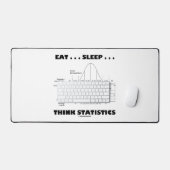 食べ...眠れ…考え統計ベル曲線 デスクマット (キーボード&マウス)
