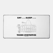 食べ...眠れ…考え統計ベル曲線 デスクマット (正面)