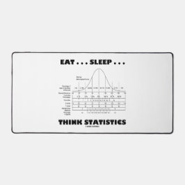 食べ...眠れ…考え統計ベル曲線 デスクマット