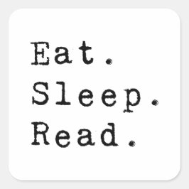 食べ.眠れ。読. スクエアシール