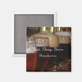 食べ.眠れ。醸造。自家用磁石 マグネット (正面/裏面)