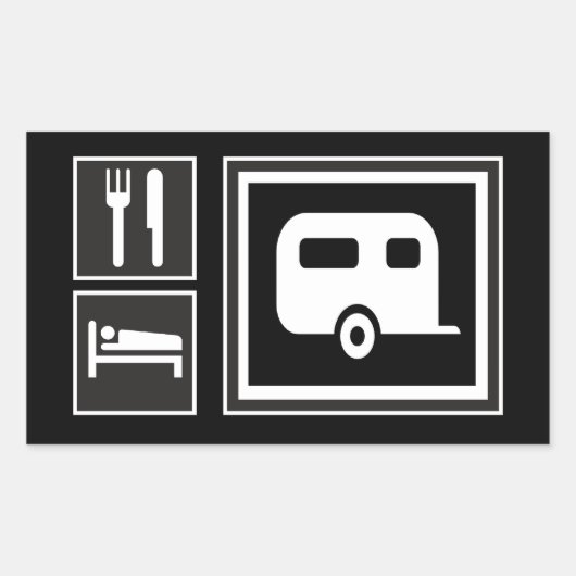 食べ.眠れ。rv! 長方形シール (正面)