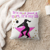 食べ,睡眠,電車,ピンクのバレーボールのスターデザイン クッション (ブランケット)