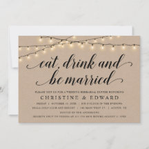 食べ,結婚した飲み結婚物，リハーサル，クラフト