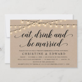 食べ,結婚した飲み結婚物，リハーサル，クラフト 招待状