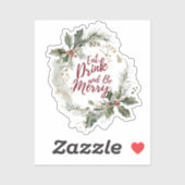 食べ、飲み物とBeステッメリーク シール (シート)