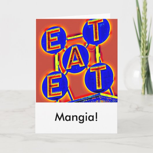 食べ/mangiaグリーティングカード カード (正面)