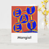 食べ/mangiaグリーティングカード カード (黄色い花)