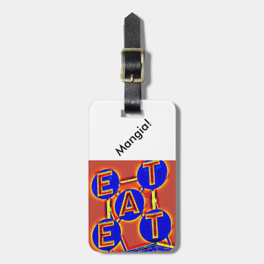 食べ/mangia荷物タグ ラゲッジタグ (正面縦)