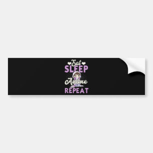 食べ Sleep Anime Repeat 日本のマンガ愛好者 バンパーステッカー