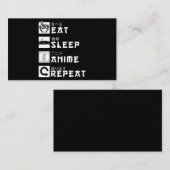 食べ Sleep Anime Repeat 日本のマンガ愛好者 名刺 (正面/裏面)