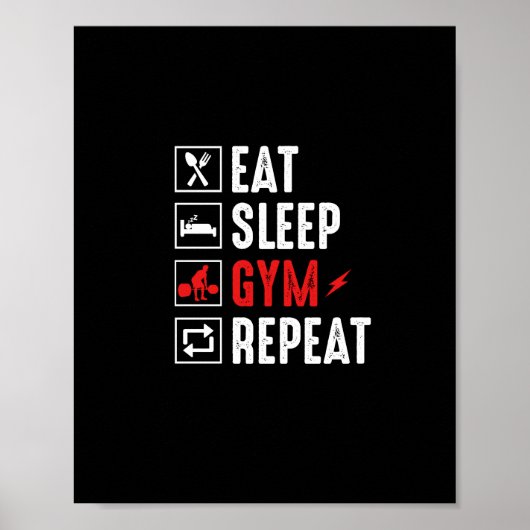 食べ_sleep_gym_repeat ポスター (正面)