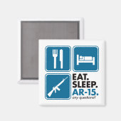 食べAR-15 – 青 マグネット (正面/裏面)