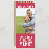 食べBE BE メリー PHOTO CRISMAS CARD PINK シーズンカード (正面/裏面)