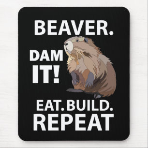 食べBeaverおもしろい Animalの作成 マウスパッド