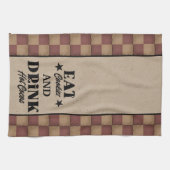 食べCookieとドリンク熱ココア – 初期のスタイル キッチンタオル (横)