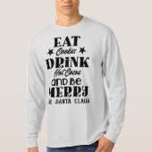 食べCookieドリンク熱ココアMens長袖 Tシャツ (正面)