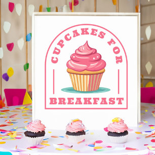 食べCupcakes for Breakfast誕生日 ポスター