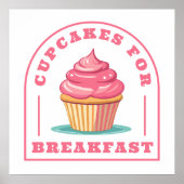 食べCupcakes for Breakfast誕生日 ポスター (正面)