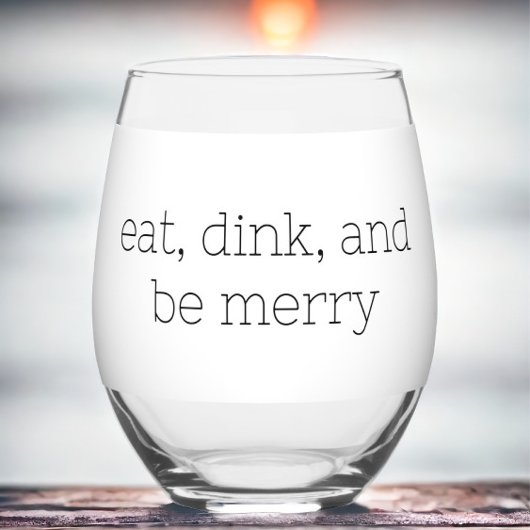 食べDinkとBeメリー Pickleball ステムなしワイングラス